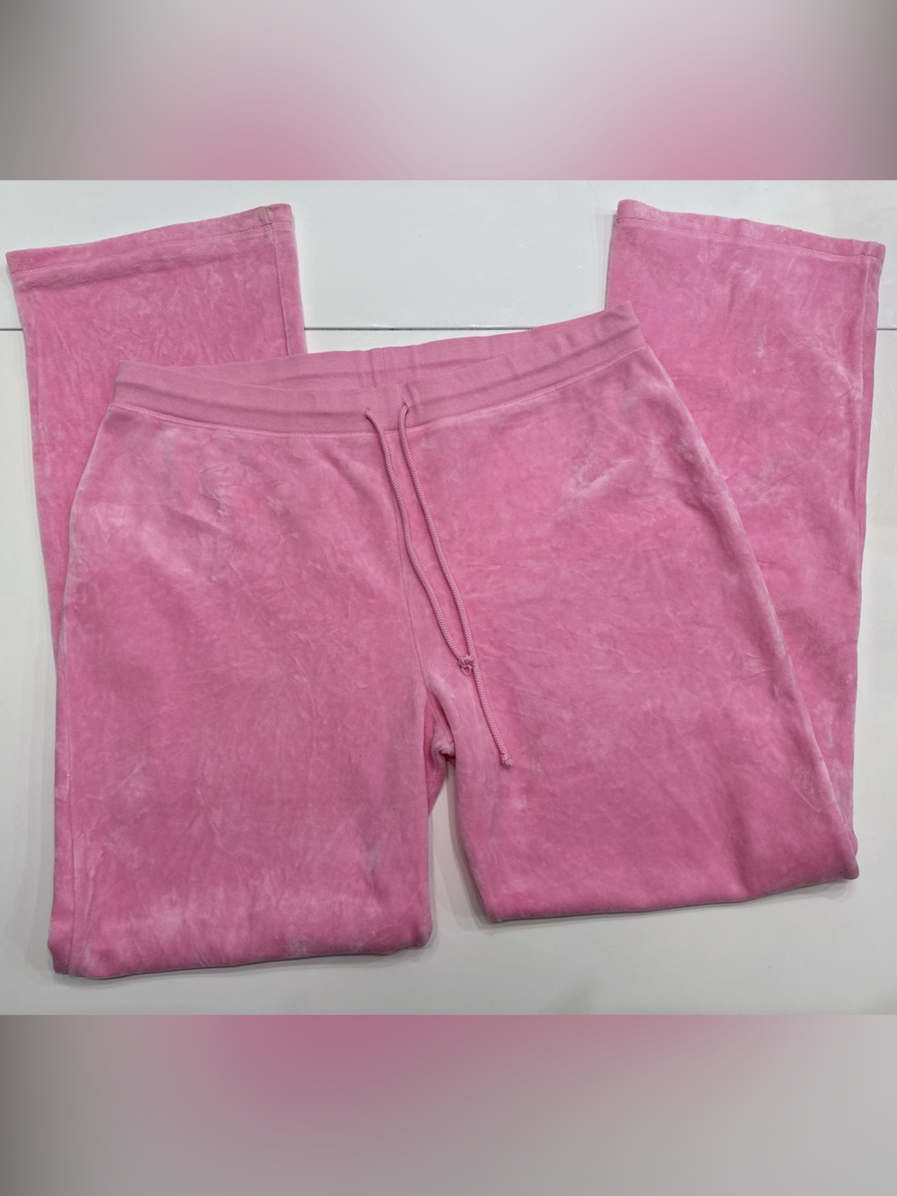 Lilly Pulitzer Women's Pink Velour Wide Leg Track Pant